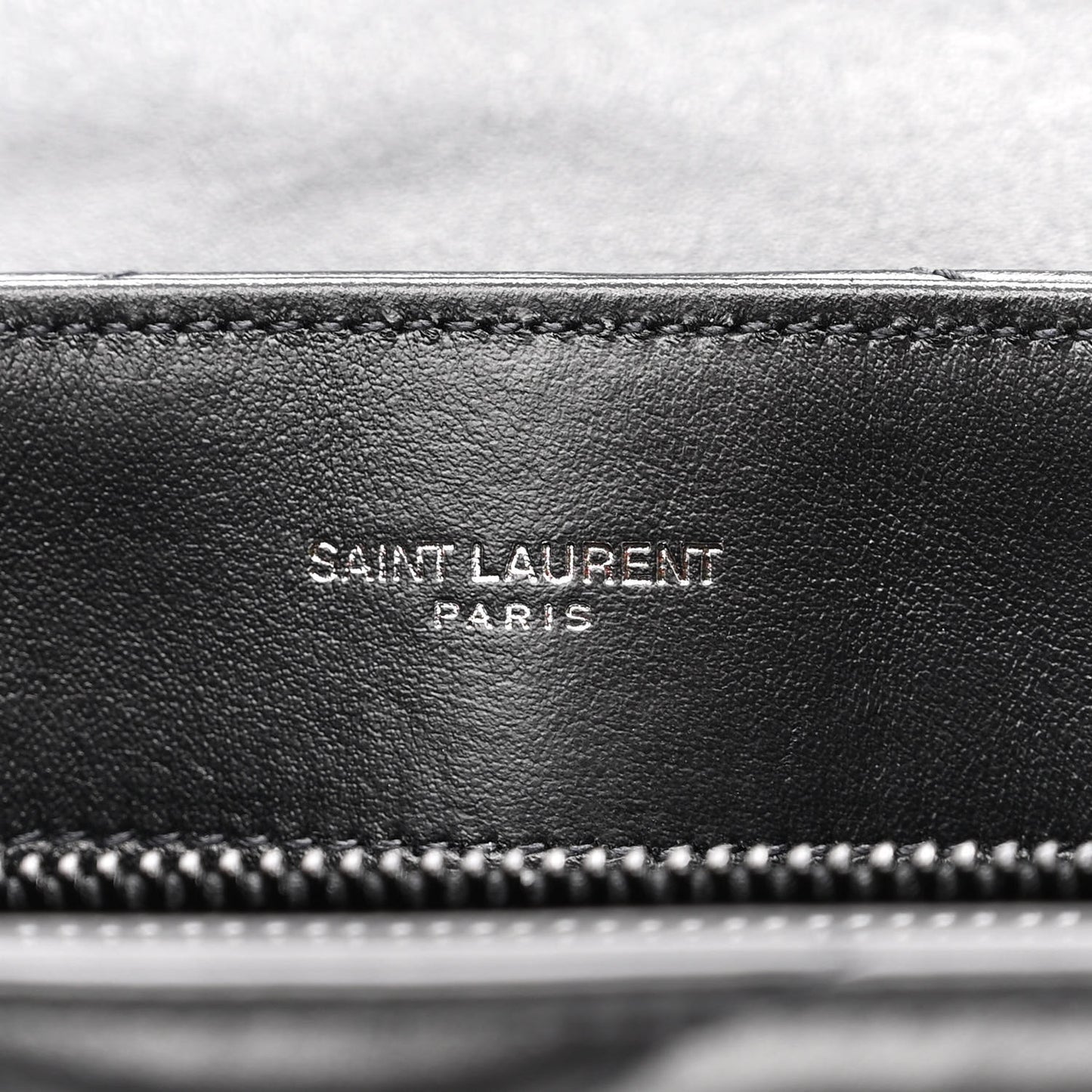 Calfskin Y Quilted Monogram Monochrome Small Loulou Chain Satchel Black