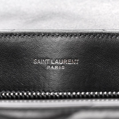 Saint Laurent Calfskin Y Quilted Monogram Monochrome Small Loulou Chain Satchel Black 6 of 10