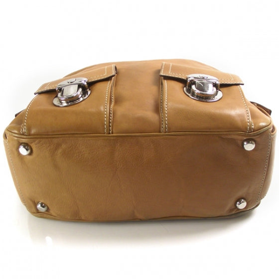 Leather Large Multipocket Hobo
