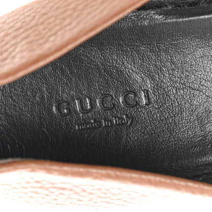 Gucci Calfskin GG Buckle Mid Heel Pumps 40 Brown 7 of 9