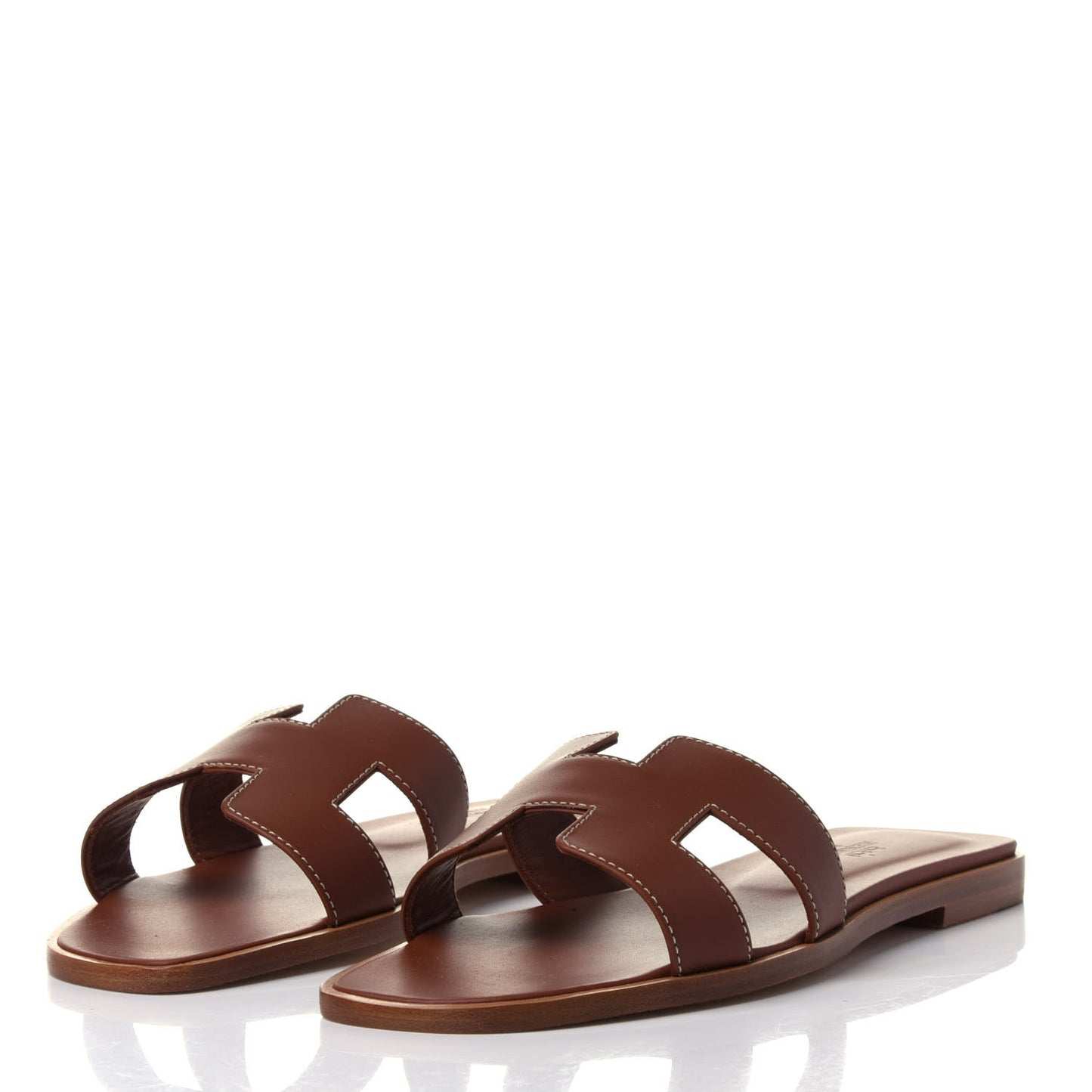 Box Calfskin Oran Sandals 36.5 Gold