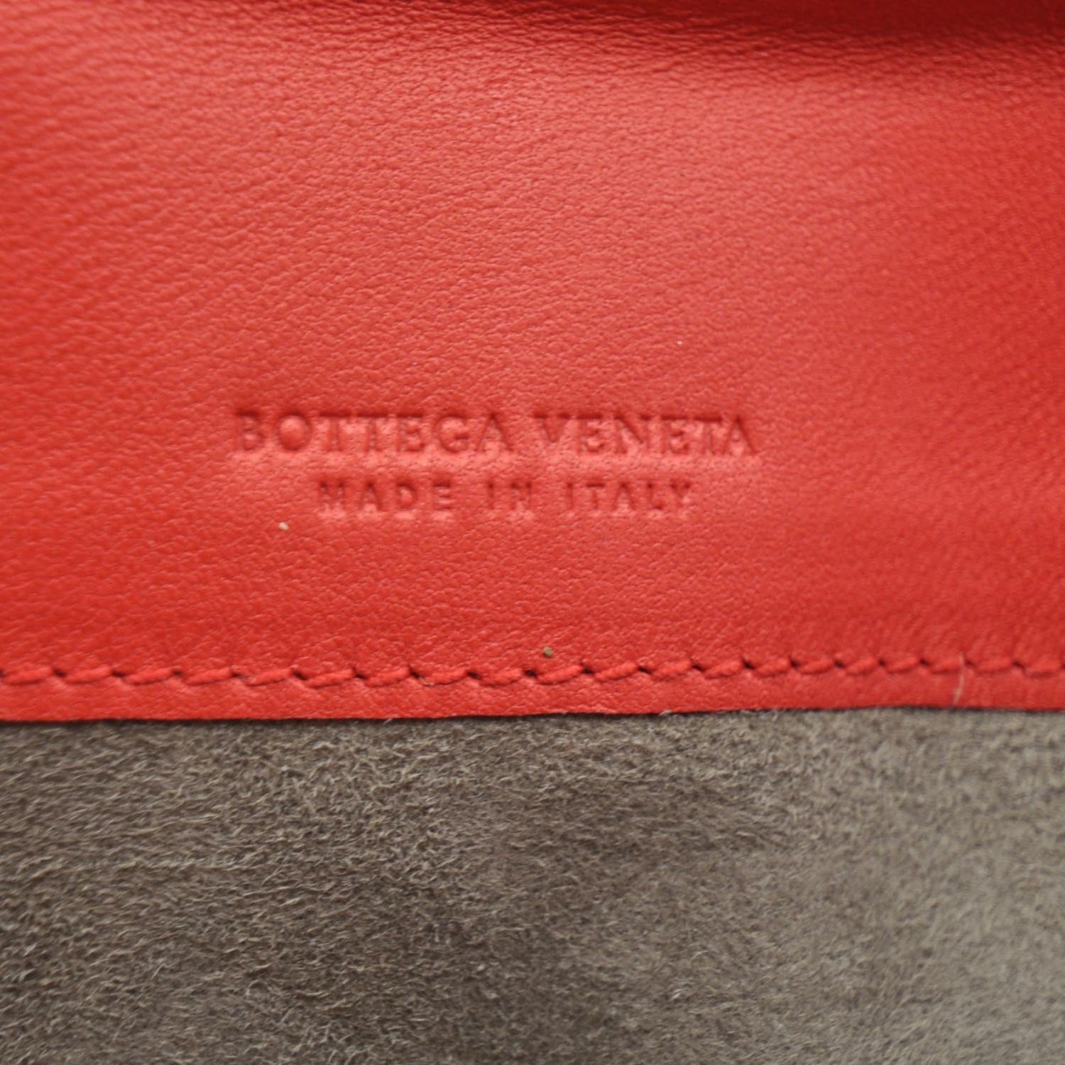 Bottega Veneta Snakeskin Clutch Red 7 of 9