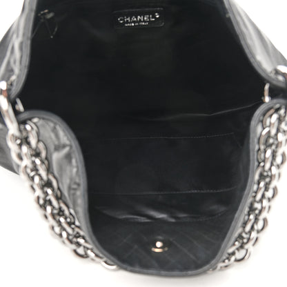 Chanel Lambskin Large Soft and Chain Hobo Black 5 of 9