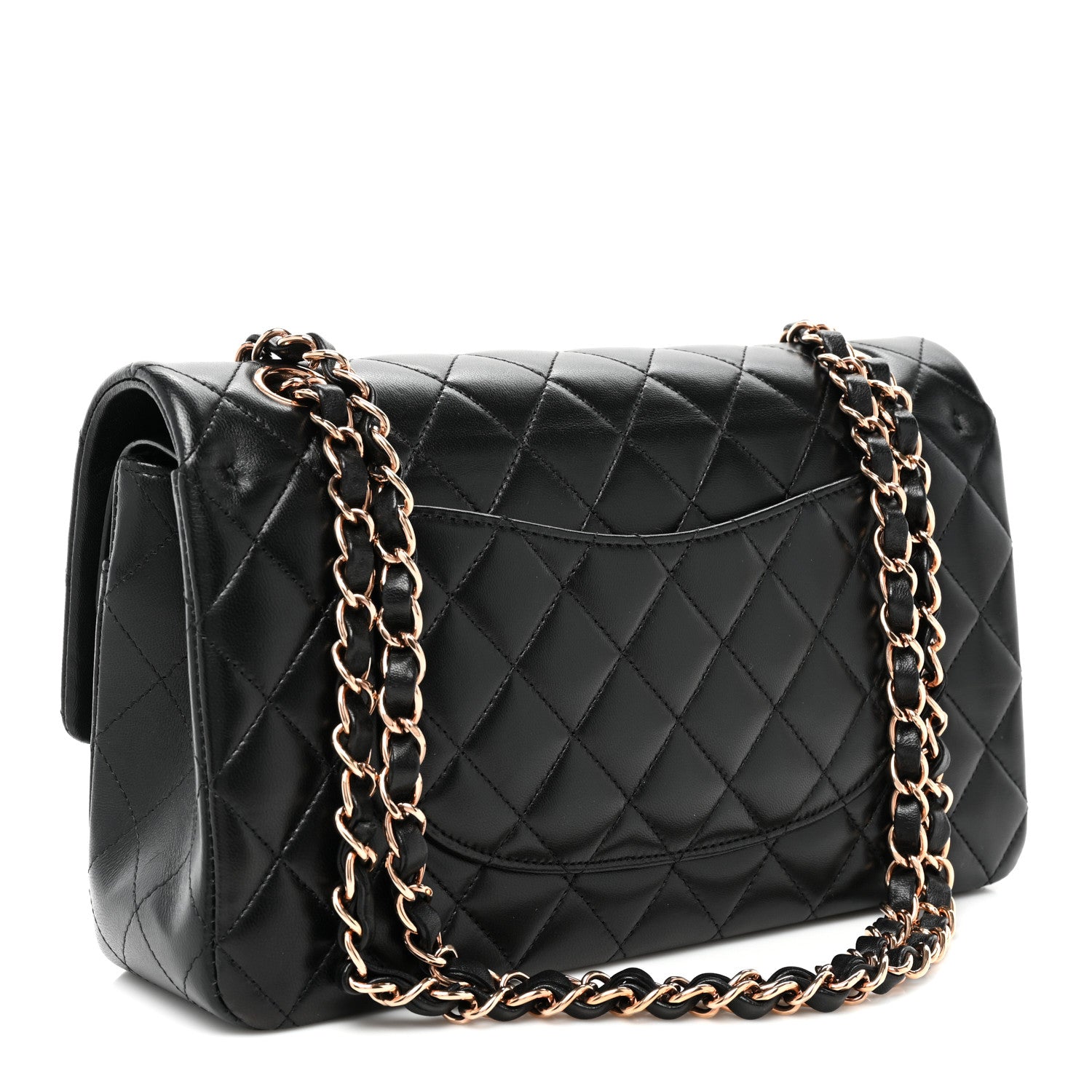 Chanel Lambskin Quilted Medium Double Flap Black 3 of 10