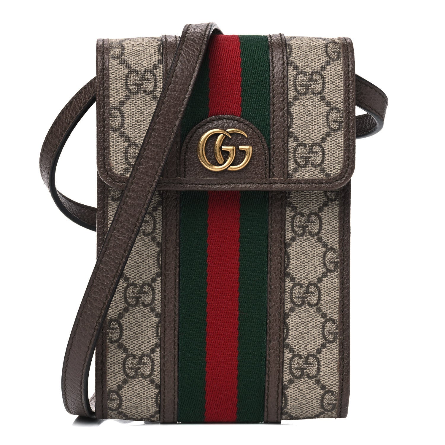 Gucci GG Supreme Monogram Web Mini Ophidia Crossbody Bag Beige New Acero 1 of 8