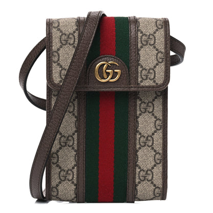 Gucci GG Supreme Monogram Web Mini Ophidia Crossbody Bag Beige New Acero 1 of 8