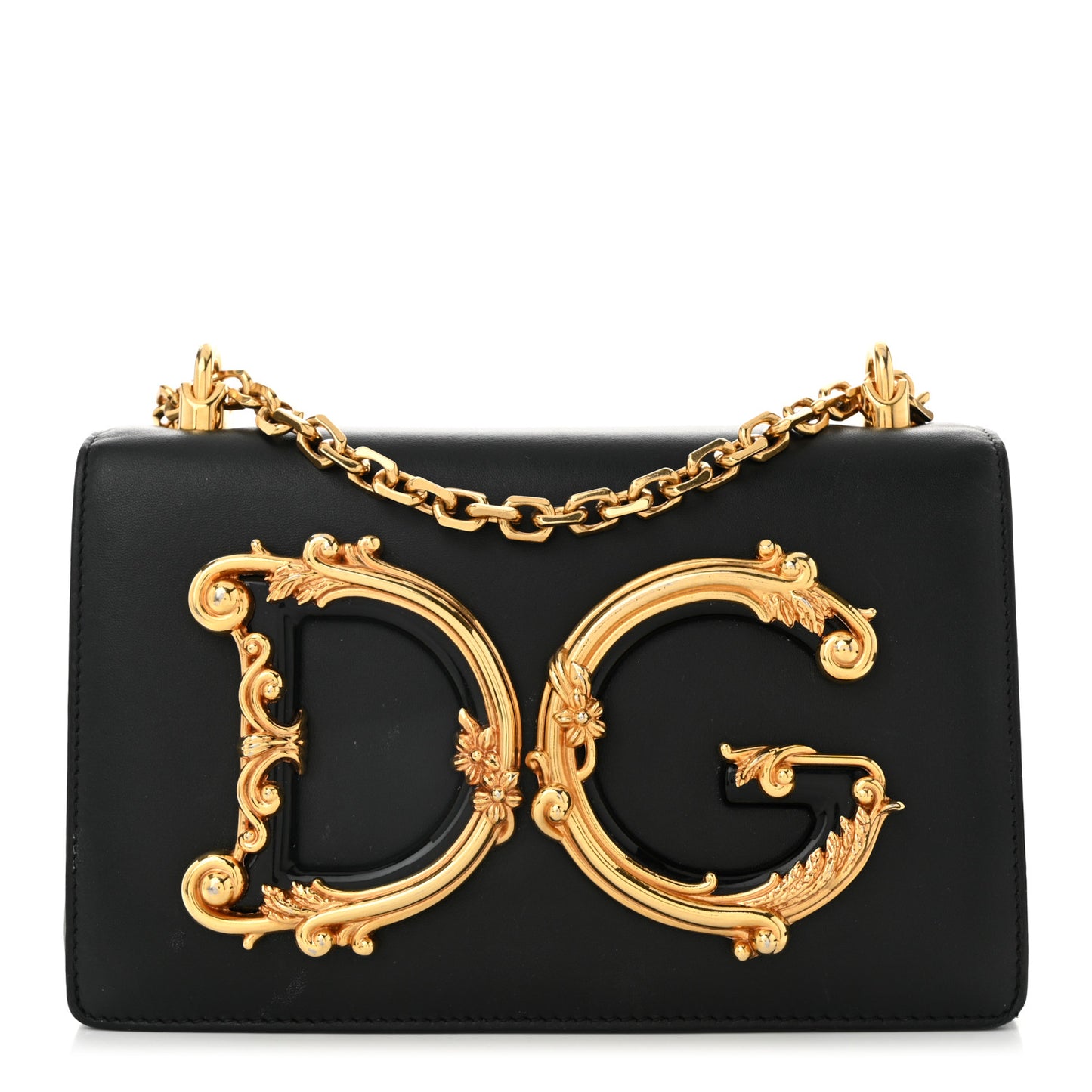 Nappa DG Girls Shoulder Bag Black