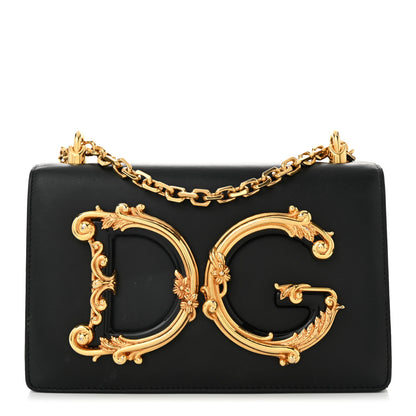 Dolce & Gabbana Nappa DG Girls Shoulder Bag Black 1 of 10