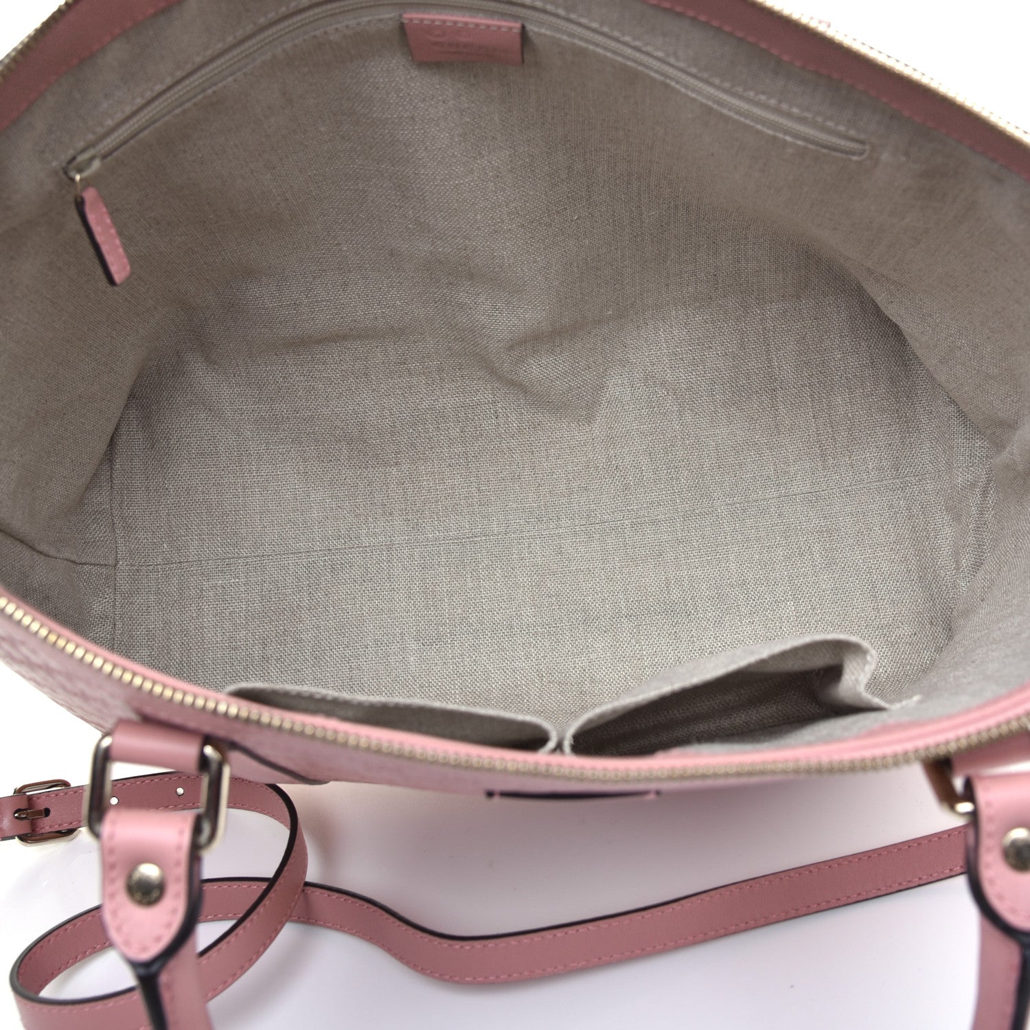 Gucci Soft Microguccissima Medium Zippered Satchel Soft Pink 5 of 10