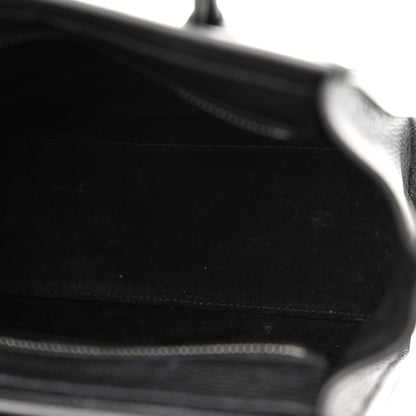 Celine Drummed Calfskin Nano Luggage Black 5 of 13