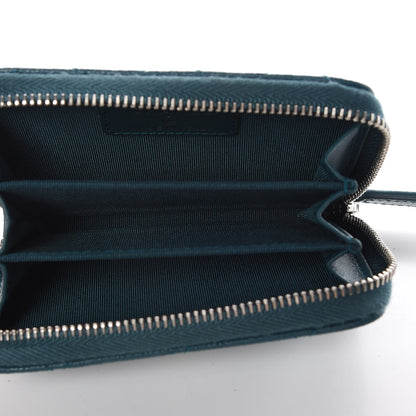 Chanel Caviar Quilted Zip Coin Purse Dark Turquoise 5 of 10