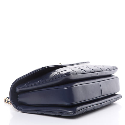 Chanel Lambskin Quilted Medium Trendy CC Flap Dual Handle Bag Navy Blue 4 of 14