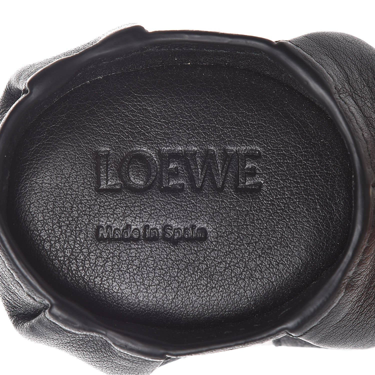 Loewe Calfskin Panda Coin Pouch Bag Charm Key Holder Black White 6 of 6
