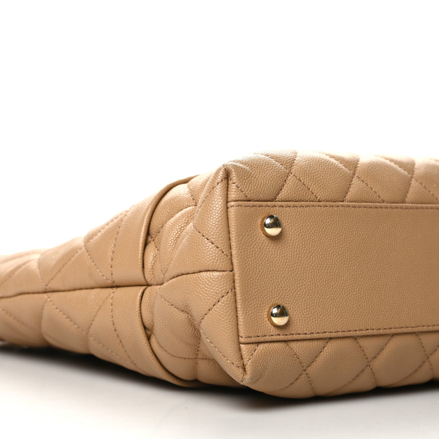 Chanel Caviar Quilted Rolled Up Tote Beige 5 of 10