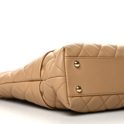 Chanel Caviar Quilted Rolled Up Tote Beige 5 of 10
