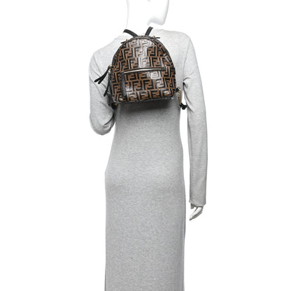 Fendi Vitello Bi-Color FF 1974 Embossed Mini Backpack Maya Black 2 of 11