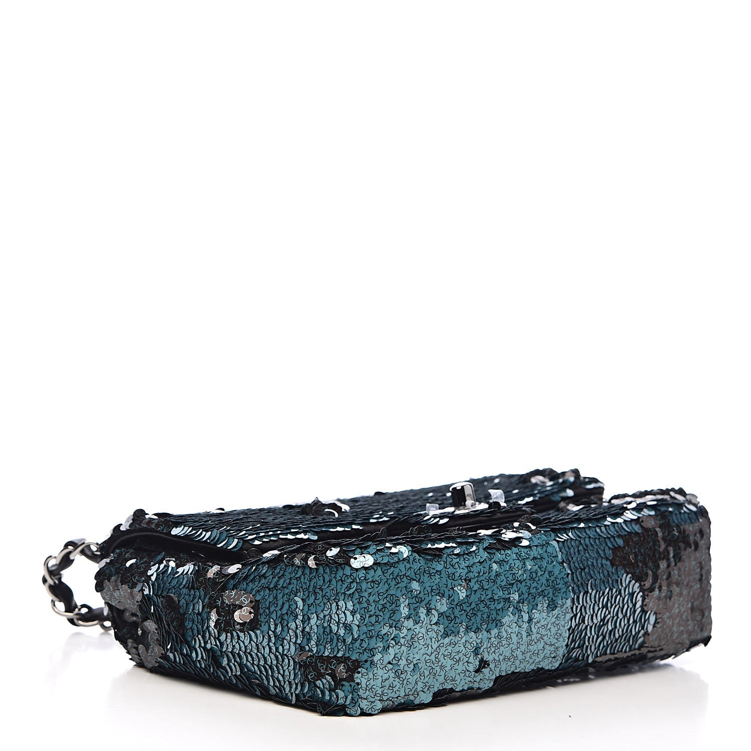 Chanel Sequin Lambskin Mini Flap Blue Black 4 of 11