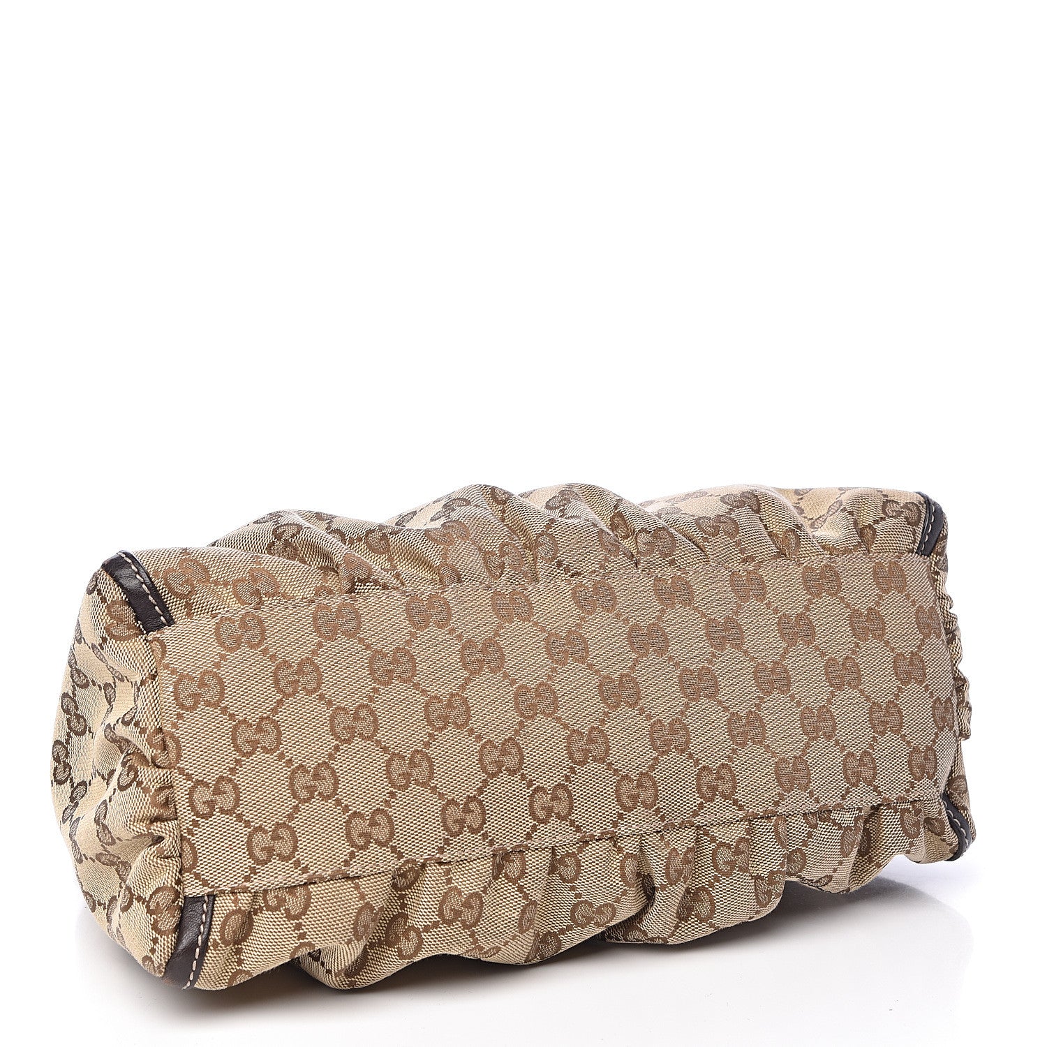 Gucci Monogram Medium D Gold Ring Hobo Brown 4 of 14