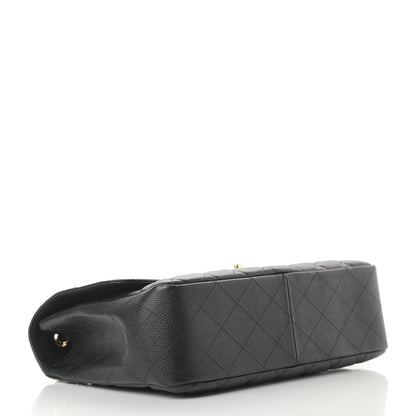 Chanel Caviar Quilted Jumbo Single Flap Black 4 of 12