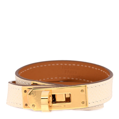 Hermes Epsom Kelly Double Tour Bracelet T1 Nata 1 of 5