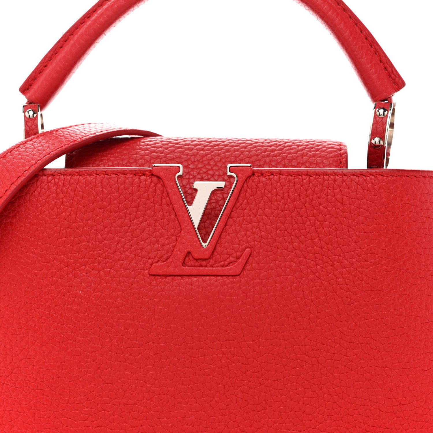 Louis Vuitton Taurillon Capucines BB Scarlet Red 7 of 13