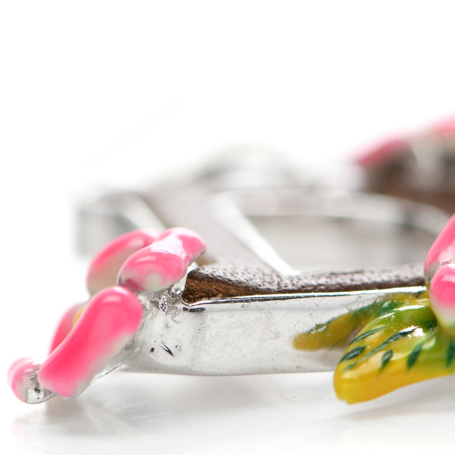 D Flower Earrings Silver