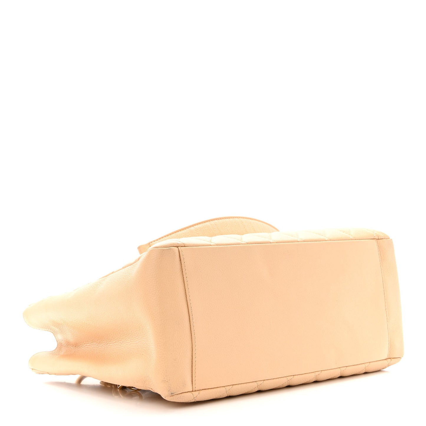 Caviar Quilted Grand Shopping Tote GST Beige Clair