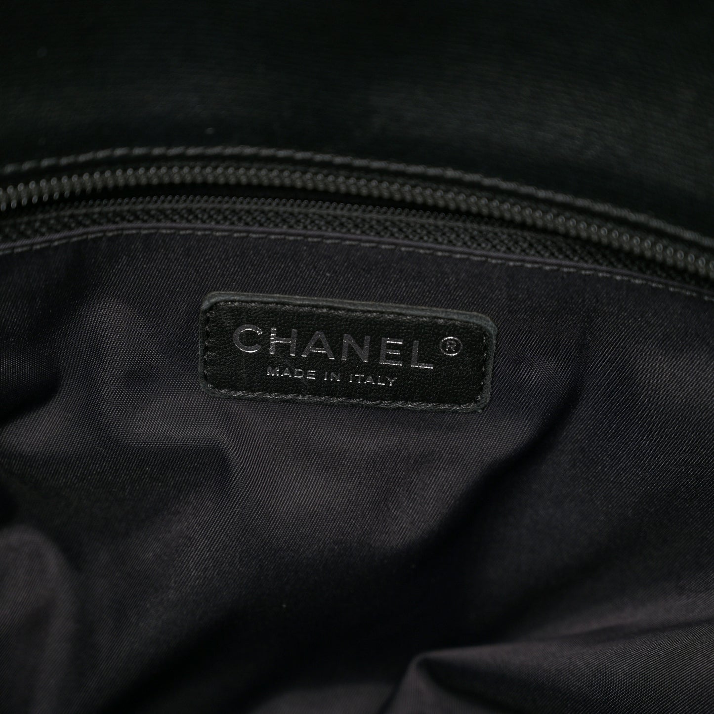 Coated Canvas Quilted Large Paris Biarritz Tote Black