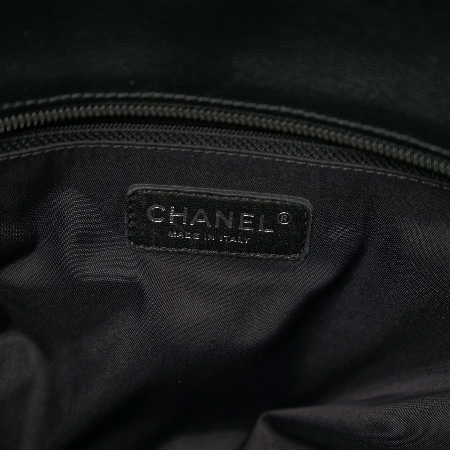 Chanel Coated Canvas Quilted Large Paris Biarritz Tote Black 7 of 10