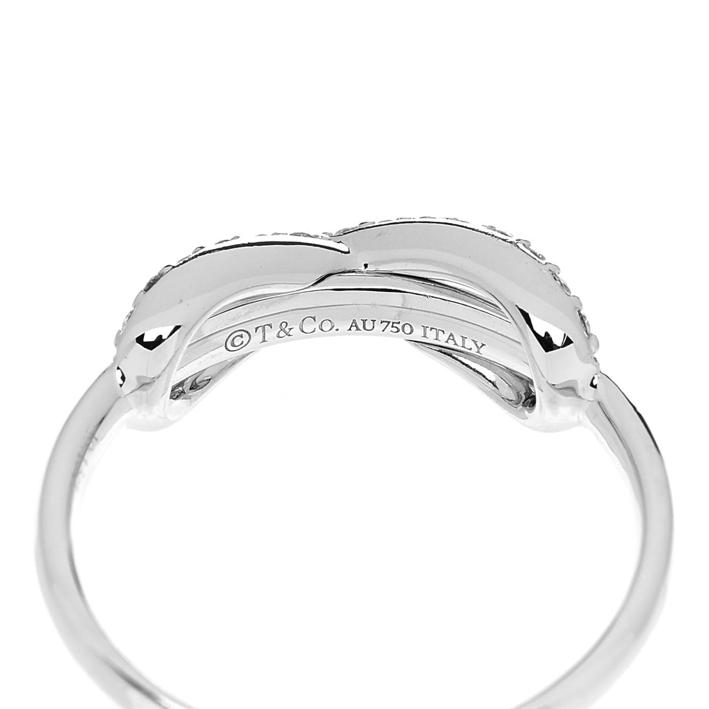 18K White Gold Diamond Infinity Ring 53 6.5