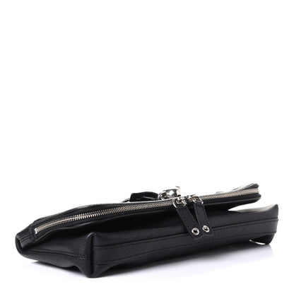 Alexander McQueen Grainy Calfskin Padlock Skull Clutch Black 6 of 8