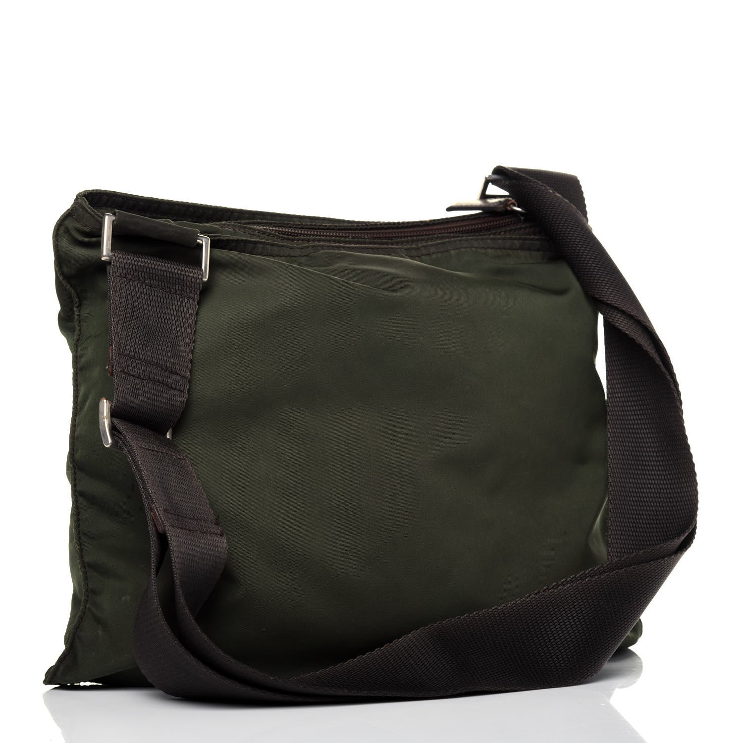 Prada Nylon Vela Flat Messenger Bag Mimetico 3 of 22