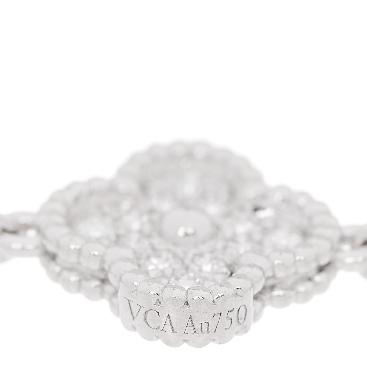 18K White Gold Diamond 6 Motifs Sweet Alhambra Bracelet