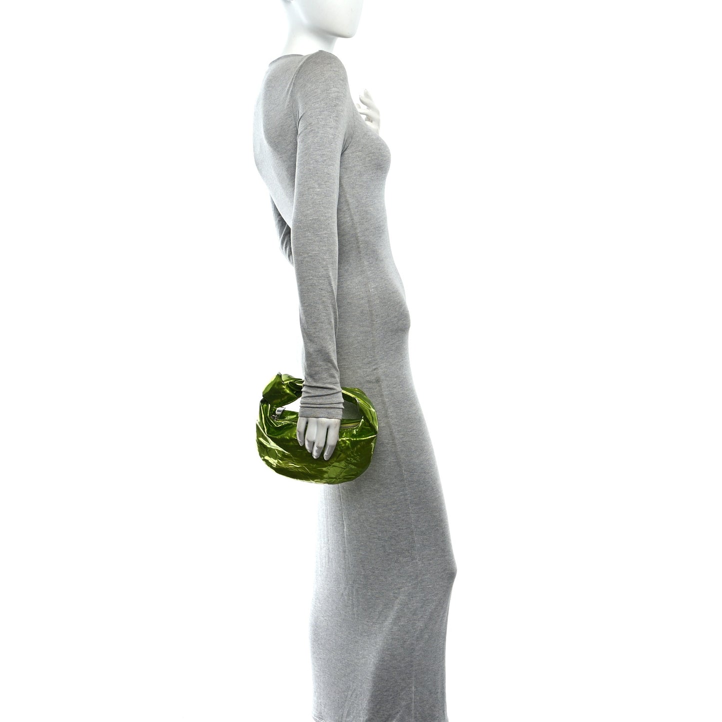 Metallic Crushed Calfskin Mini Jodie  Chlorophyll