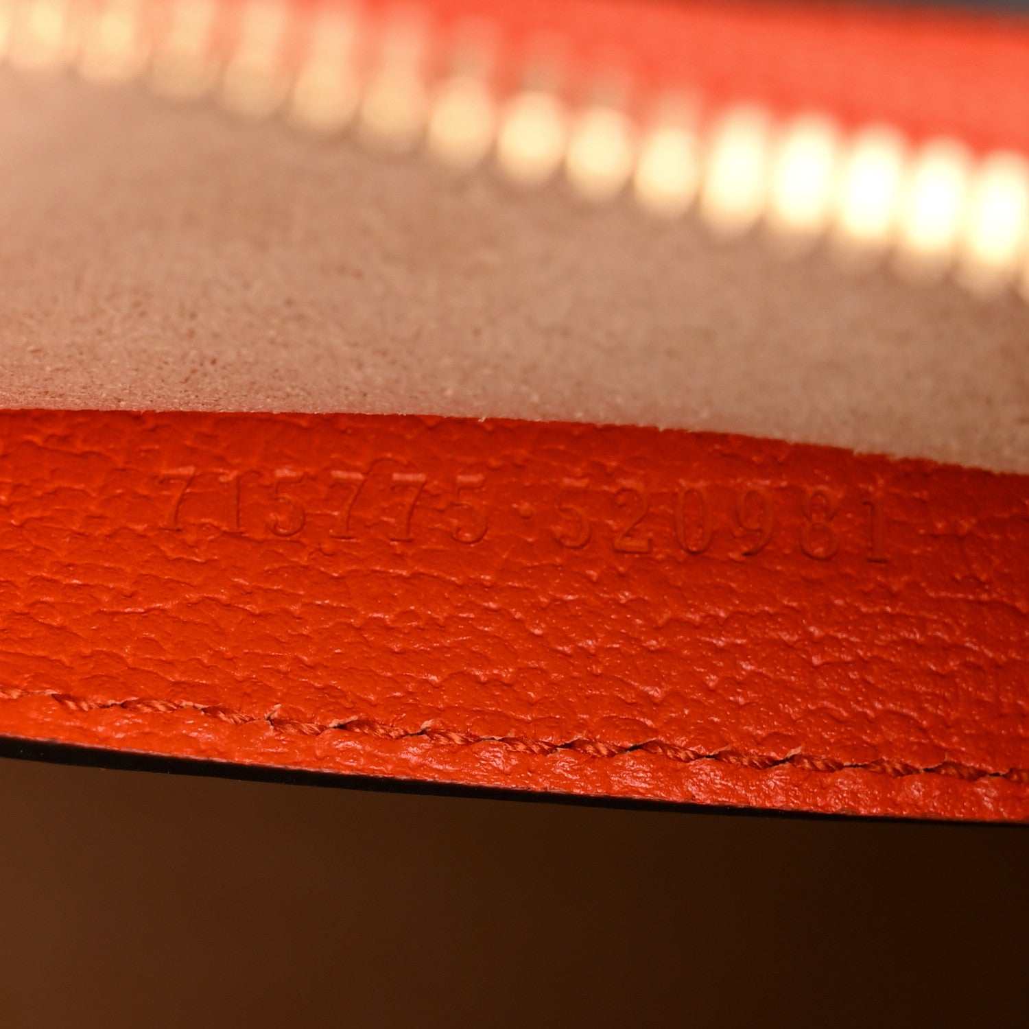 Gucci Textured Dollar Calfskin Mini Diana Dome Tote Bag Deep Orange Spicy Cyclamin 7 of 10