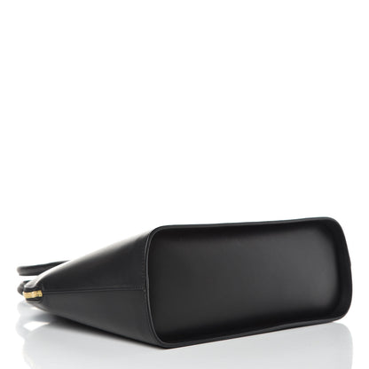 Mansur Gavriel Calfskin Top Handle Rounded Bag Black Flamma 4 of 11