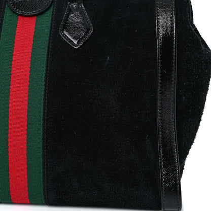 Gucci Suede Patent GG Web Medium Ophidia Tote Bag Black 15 of 18
