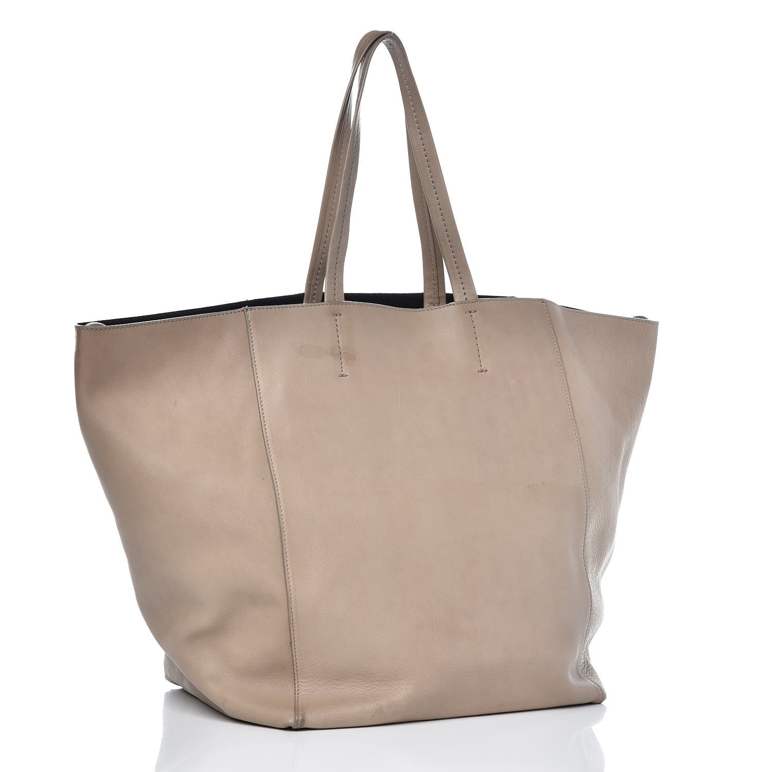 Celine Lambskin Horizontal Cabas Beige 3 of 16