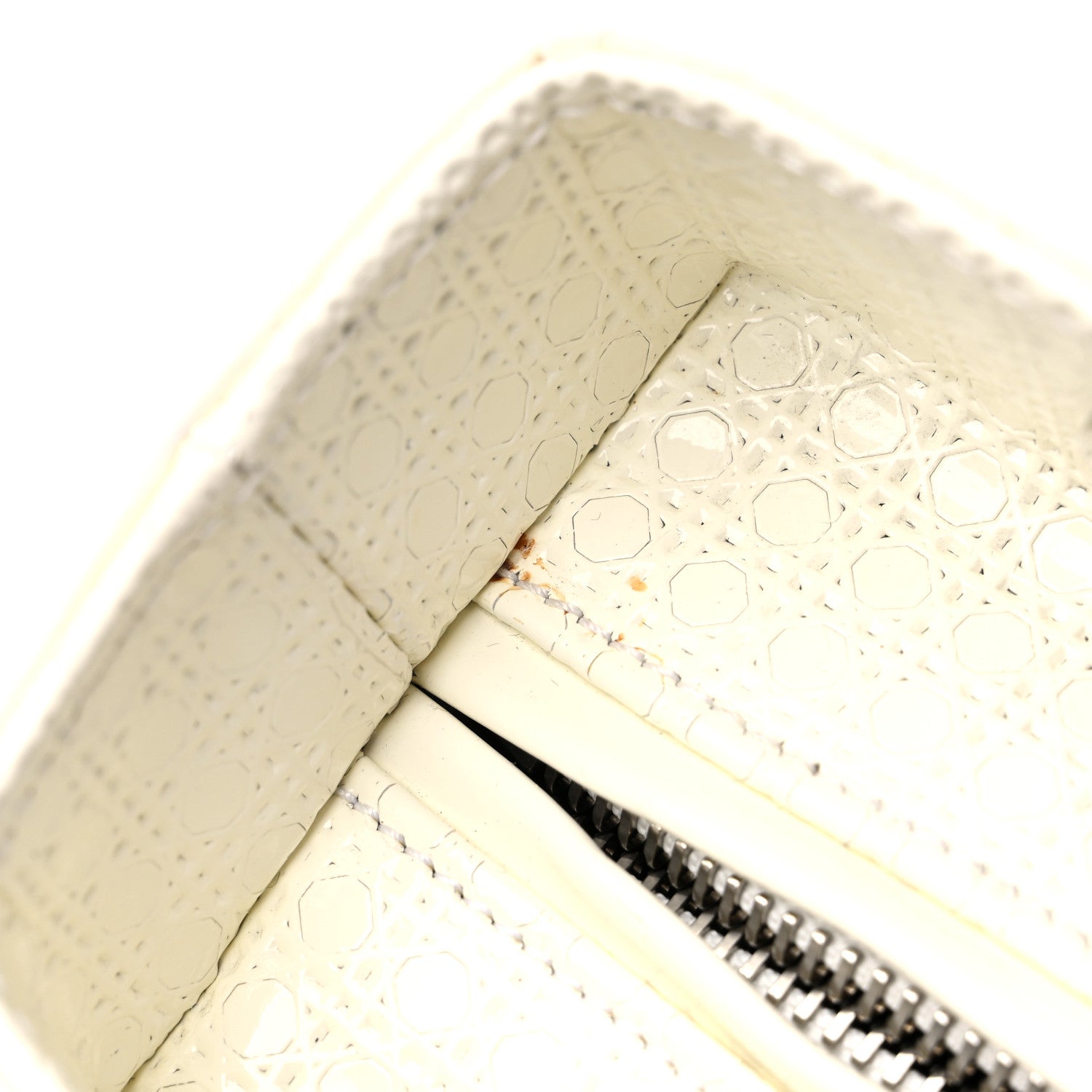 Christian Dior Patent Micro-Cannage Medium Lady Dior White 10 of 13