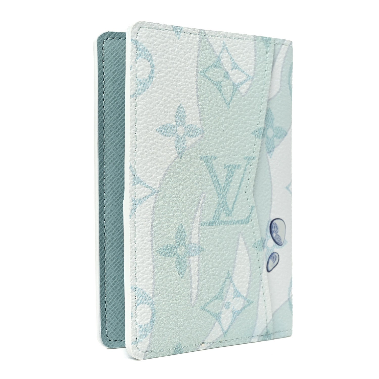 Louis Vuitton Monogram Aquagarden Pocket Organizer NM Crystal Blue 3 of 7