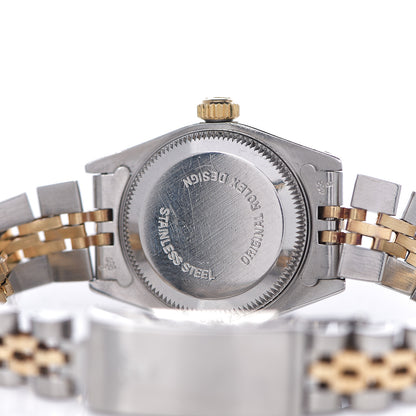 Rolex Stainless Steel 18K Yellow Gold 26mm Oyster Perpetual Datejust Watch White Roman 69173 4 of 4