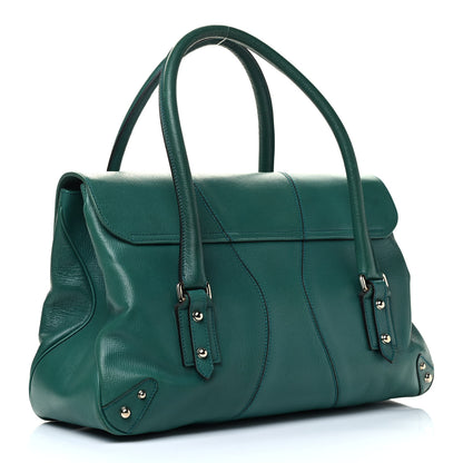 Gucci Grained Calfskin Large Horsebit Chain Flap Bag Green 2 of 4