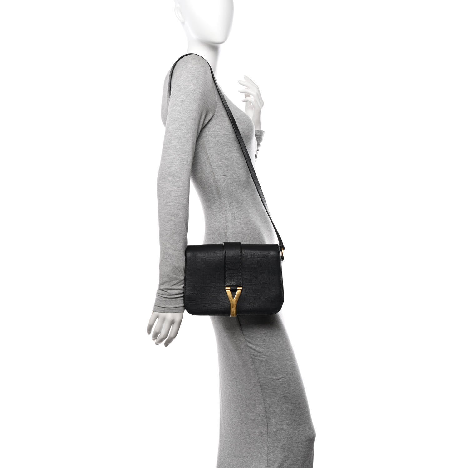 Saint Laurent Calfskin Classic Y Satchel Black 2 of 16
