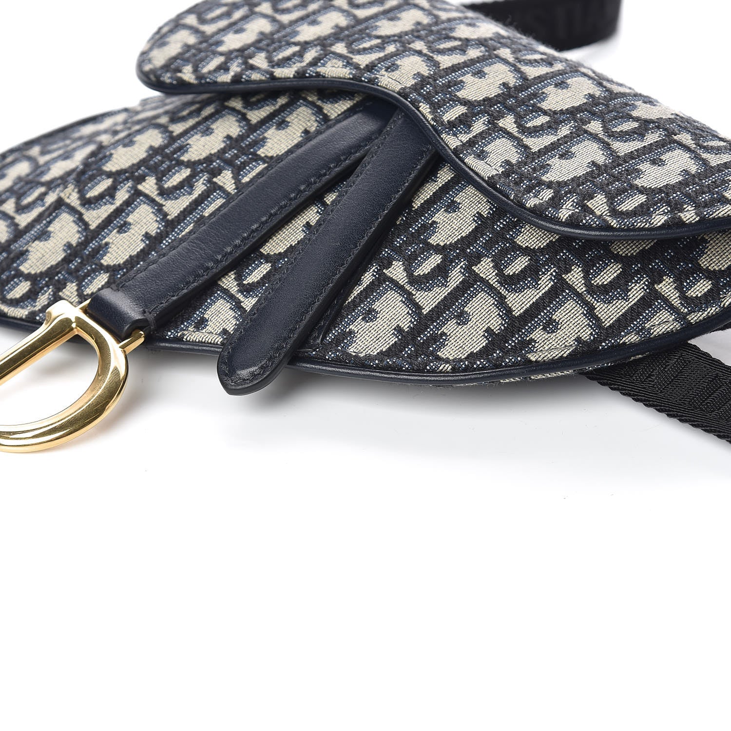 Christian Dior Oblique Saddle Belt Bag Blue 6 of 9