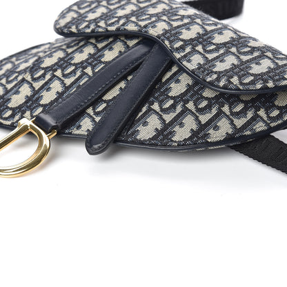 Christian Dior Oblique Saddle Belt Bag Blue 6 of 9