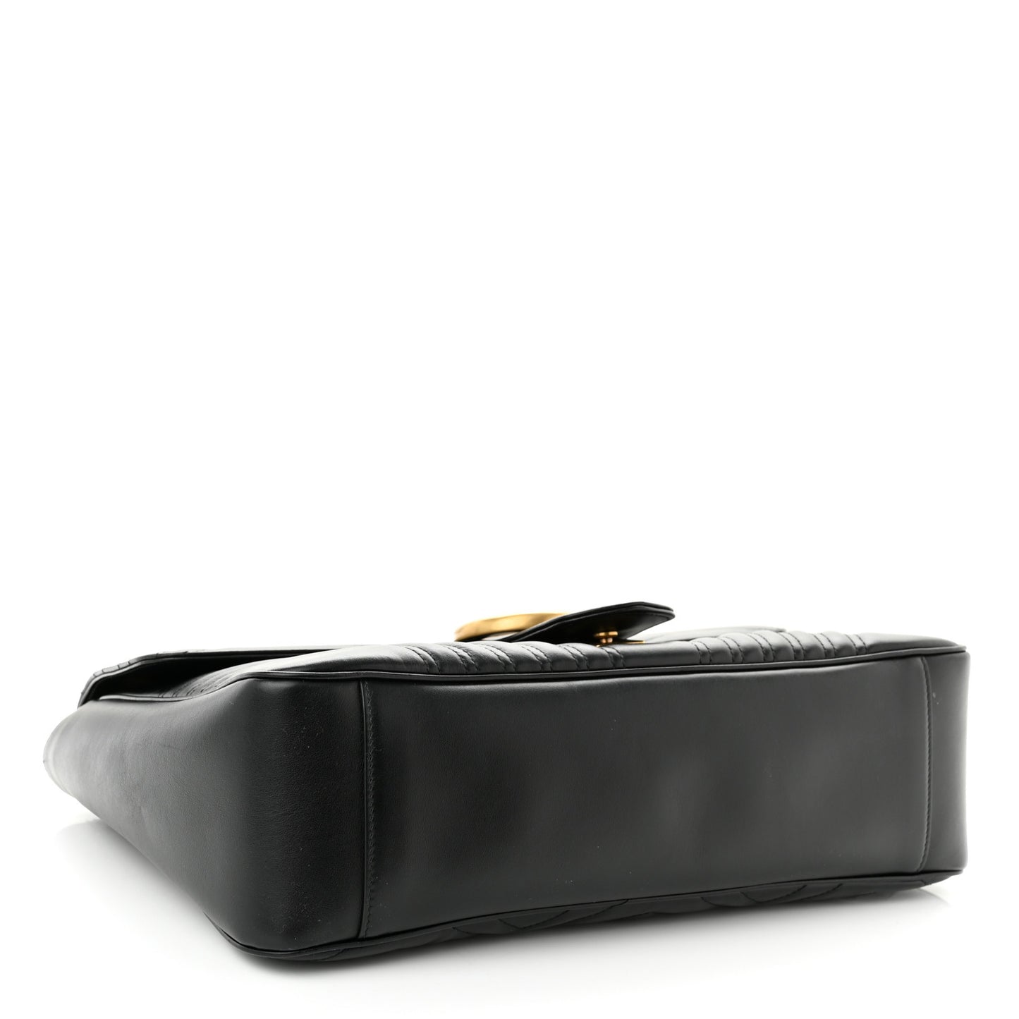 Calfskin Matelasse Large GG Marmont Shoulder Bag Black