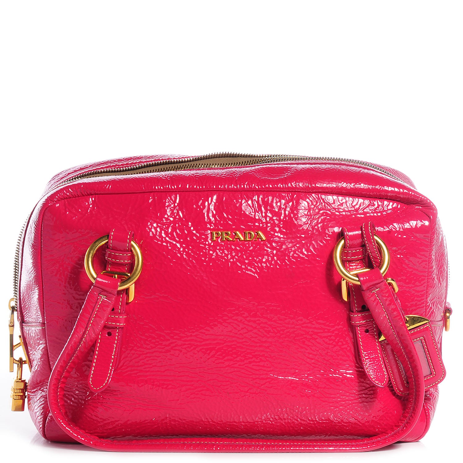 Prada Naplak Zipper Bowler Tote Fuxia 1 of 11