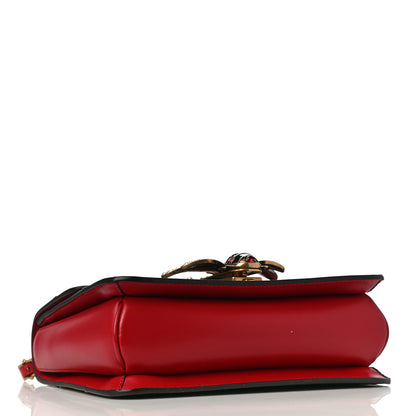 Gucci Calfskin Sylvie Web Queen Margaret Shoulder Bag Blue Agata Hibiscus Red Mystic White 4 of 10