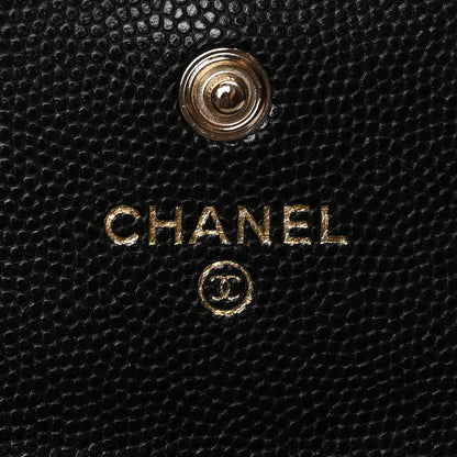 Chanel Caviar Quilted CC Flap Card Holder Black 6 of 8