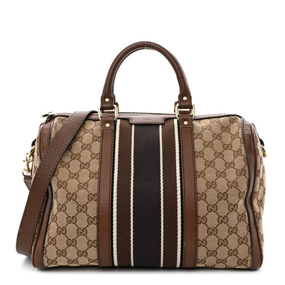 Gucci Monogram Web Medium Boston Dark Brown 1 of 19